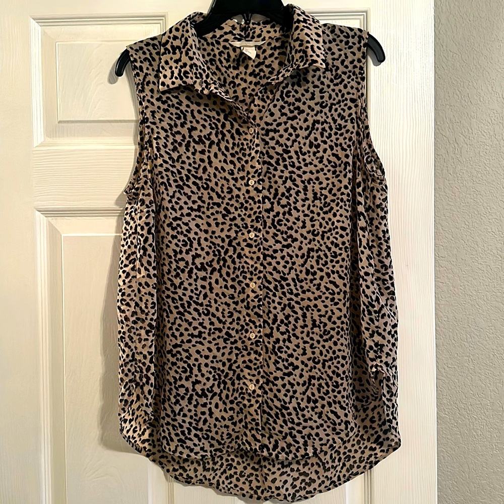 H&M Sleeveless Button Down Blouse